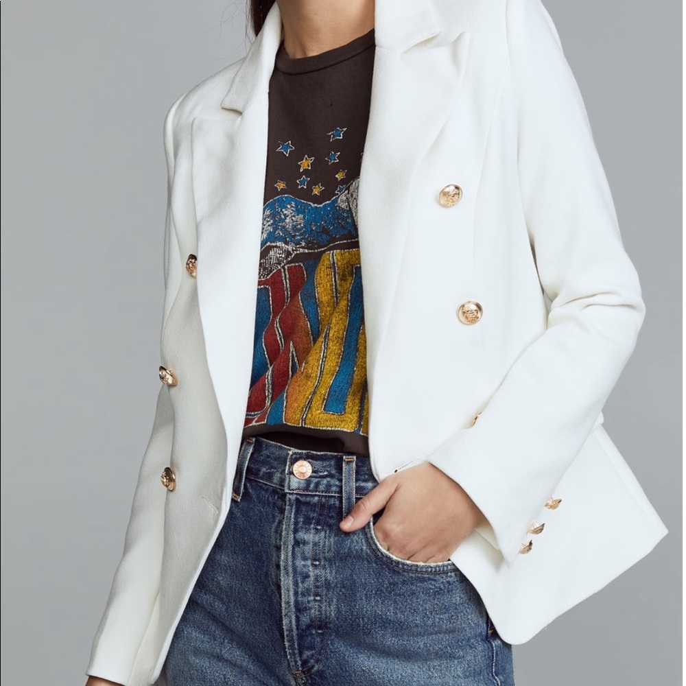 Brand new Lioness gold button double breasted blazer